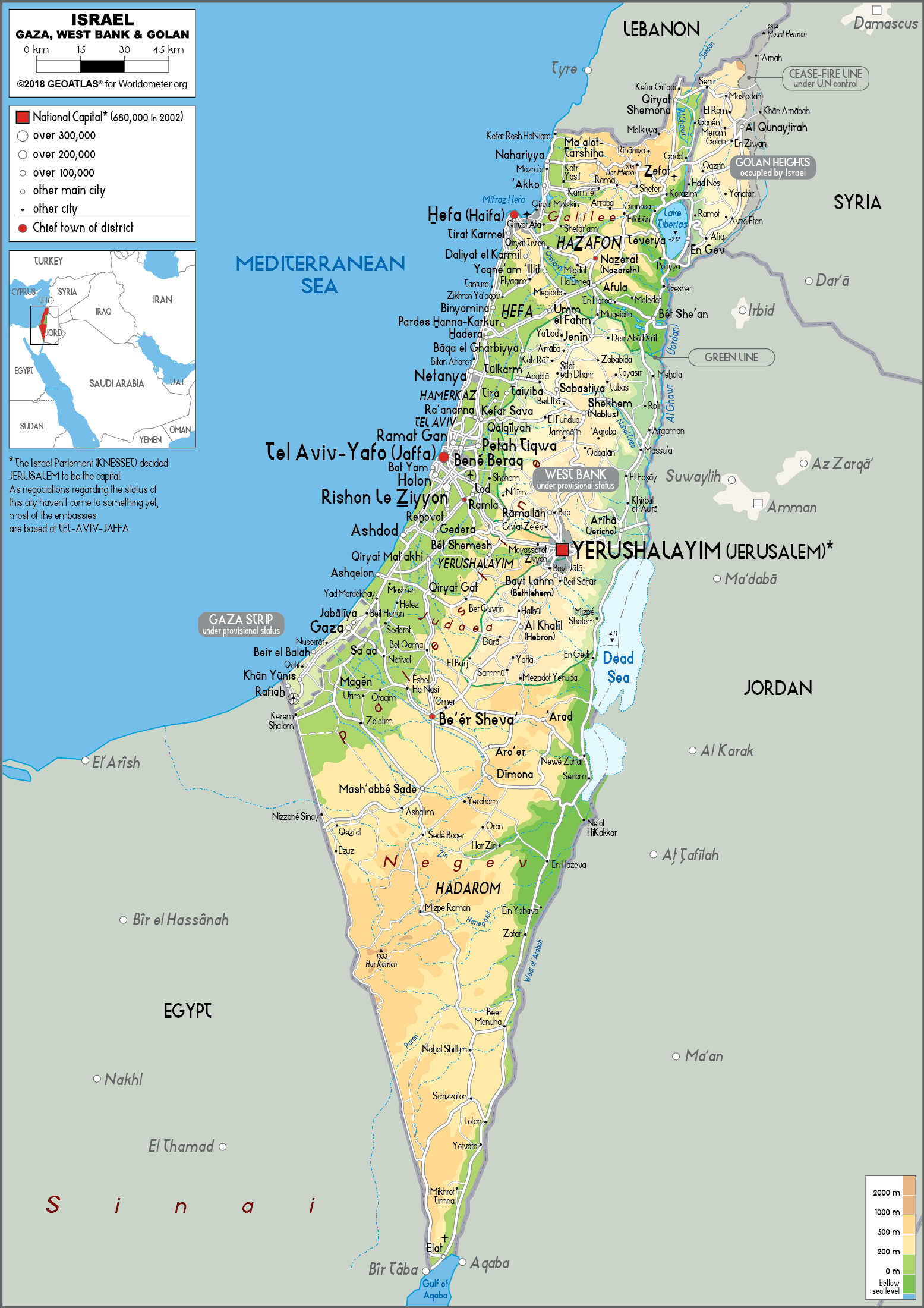 [Update] Bản đồ hành chính đất nước Israel (Israel Map) phóng to năm 2022 25