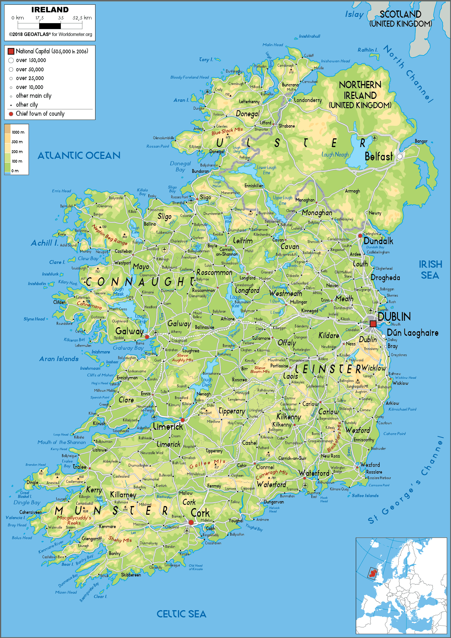 [Update] Bản đồ hành chính đất nước Ireland (Ireland Map) phóng to năm 2022 18