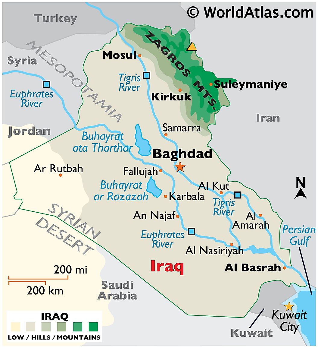 [Update] Bản đồ hành chính đất nước Iraq (Iraq Map) phóng to năm 2022 22
