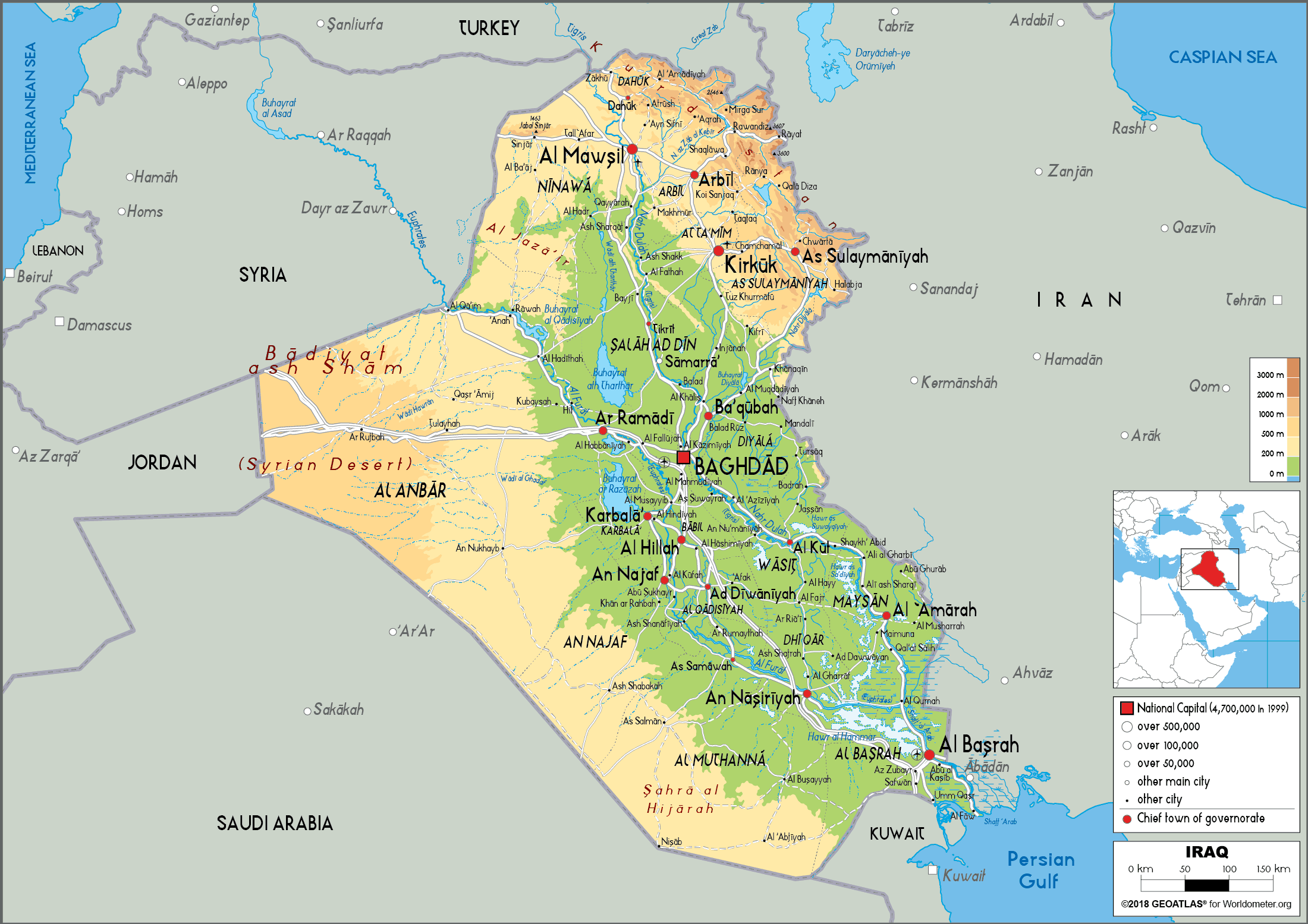 [Update] Bản đồ hành chính đất nước Iraq (Iraq Map) phóng to năm 2022 33