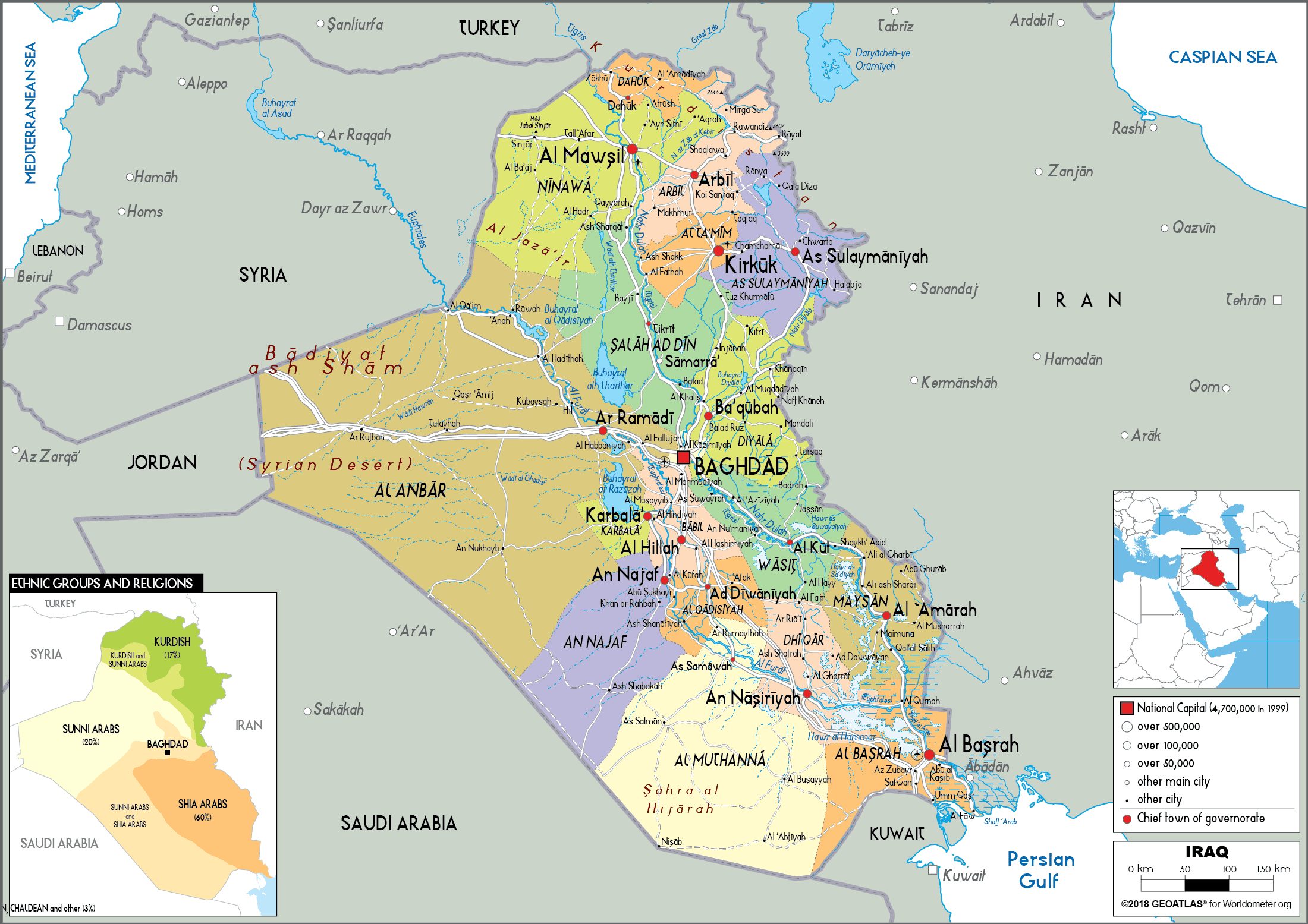 [Update] Bản đồ hành chính đất nước Iraq (Iraq Map) phóng to năm 2022 34
