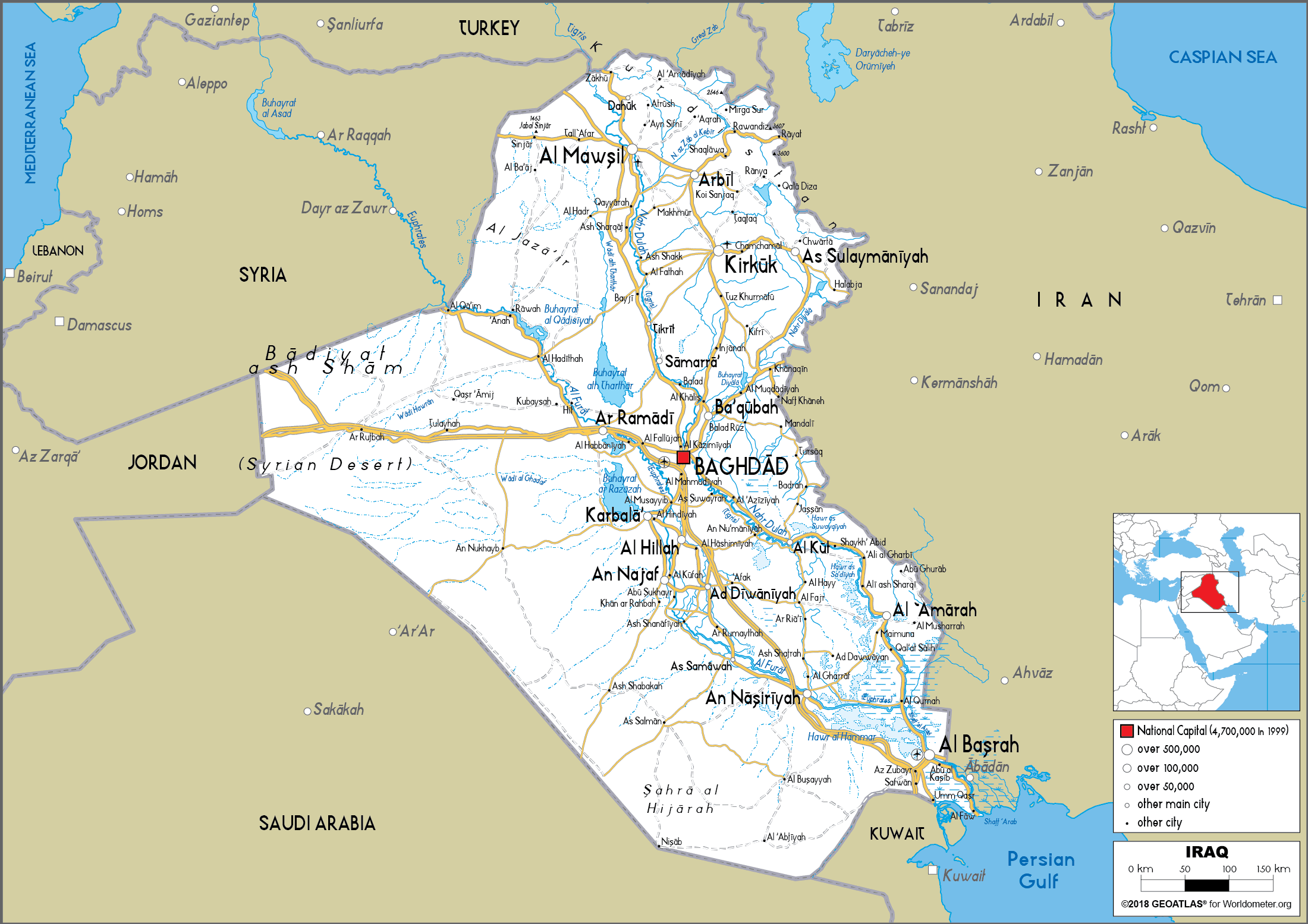 [Update] Bản đồ hành chính đất nước Iraq (Iraq Map) phóng to năm 2022 35