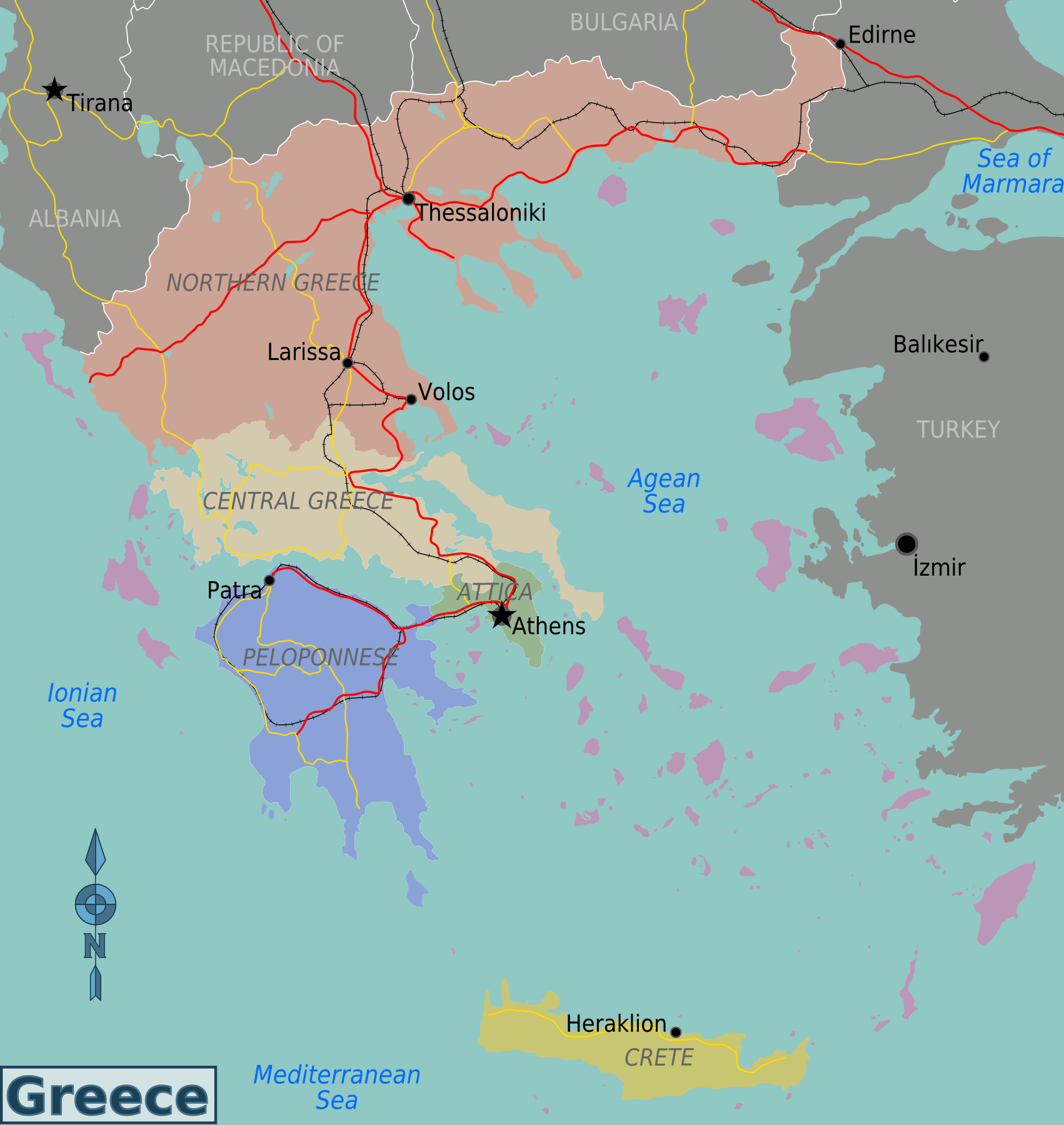 [Update] Bản đồ nước Hy Lạp (GREECE) khổ lớn phóng to năm 2022 22