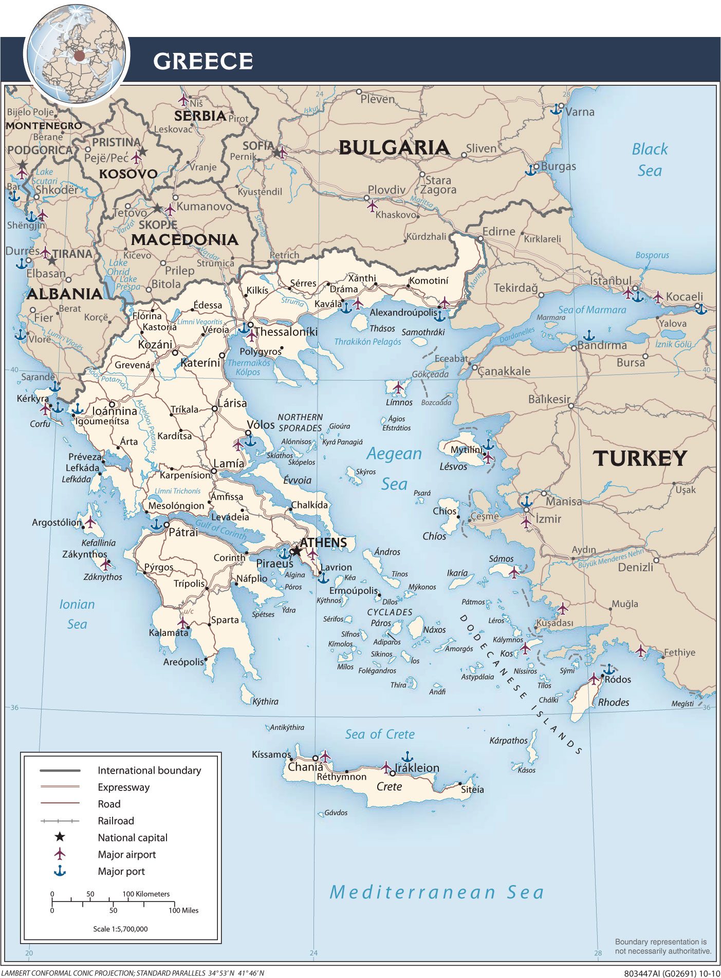 [Update] Bản đồ nước Hy Lạp (GREECE) khổ lớn phóng to năm 2022 23