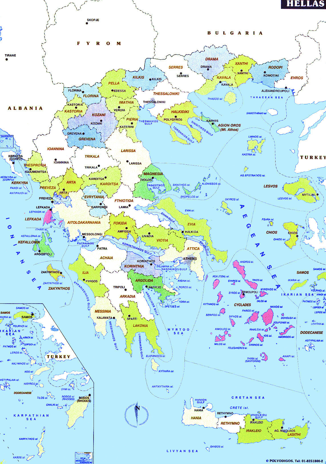 [Update] Bản đồ nước Hy Lạp (GREECE) khổ lớn phóng to năm 2022 26