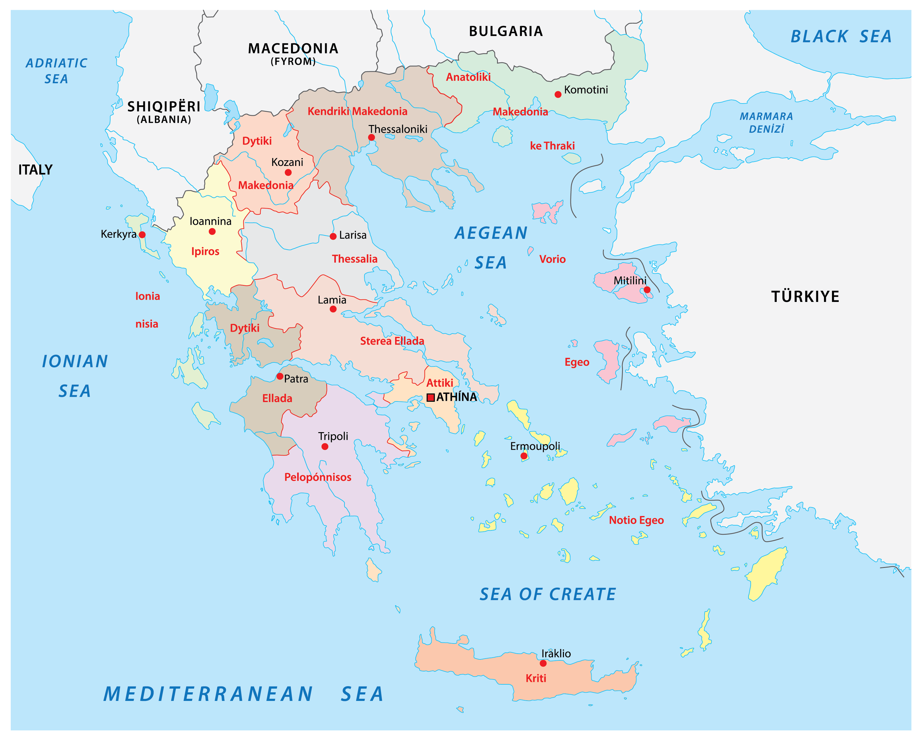 [Update] Bản đồ nước Hy Lạp (GREECE) khổ lớn phóng to năm 2022 27