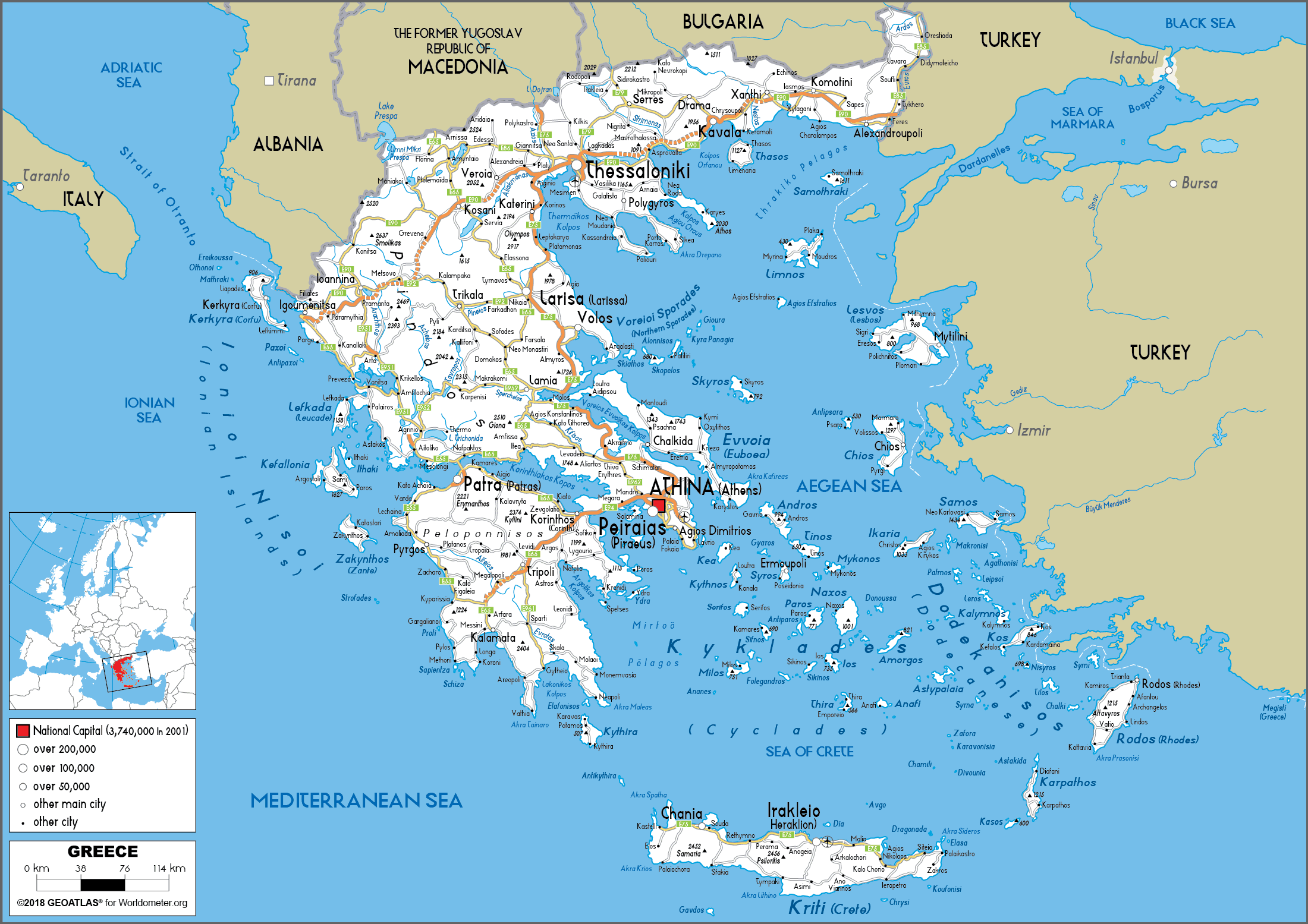 [Update] Bản đồ nước Hy Lạp (GREECE) khổ lớn phóng to năm 2022 28