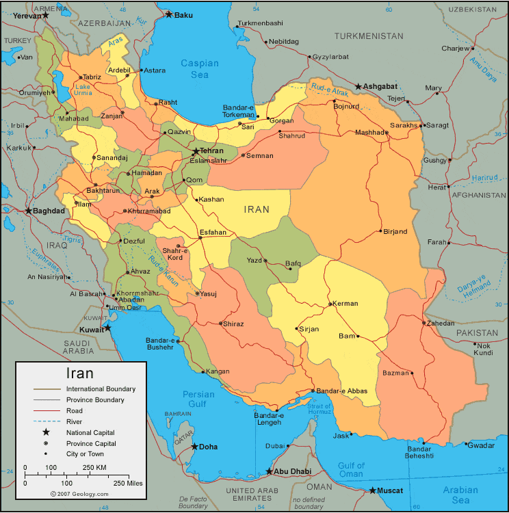 [Update] Bản đồ hành chính đất nước Iran (Iran Map) phóng to năm 2022 18