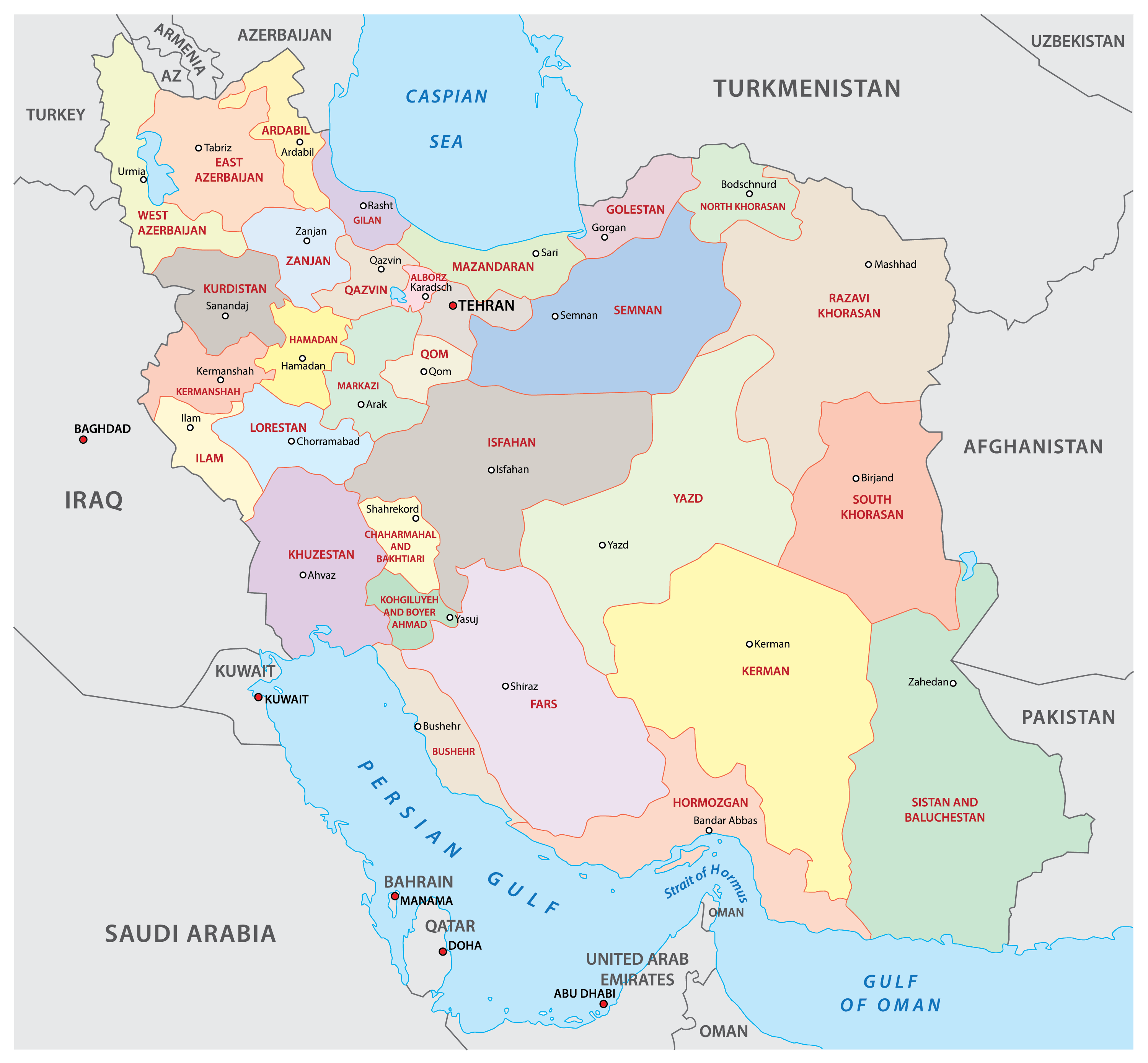 [Update] Bản đồ hành chính đất nước Iran (Iran Map) phóng to năm 2022 29