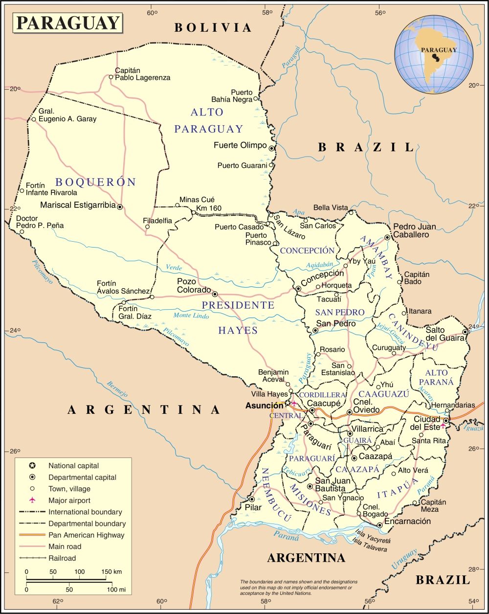 [Update] Bản đồ hành chính đất nước Paraguay (Paraguay Map) phóng to năm 2022 20