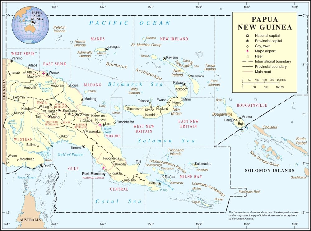 [Update] Bản đồ nước Papua New Guinea (Papua New Guinea Map) phóng to năm 2022 23