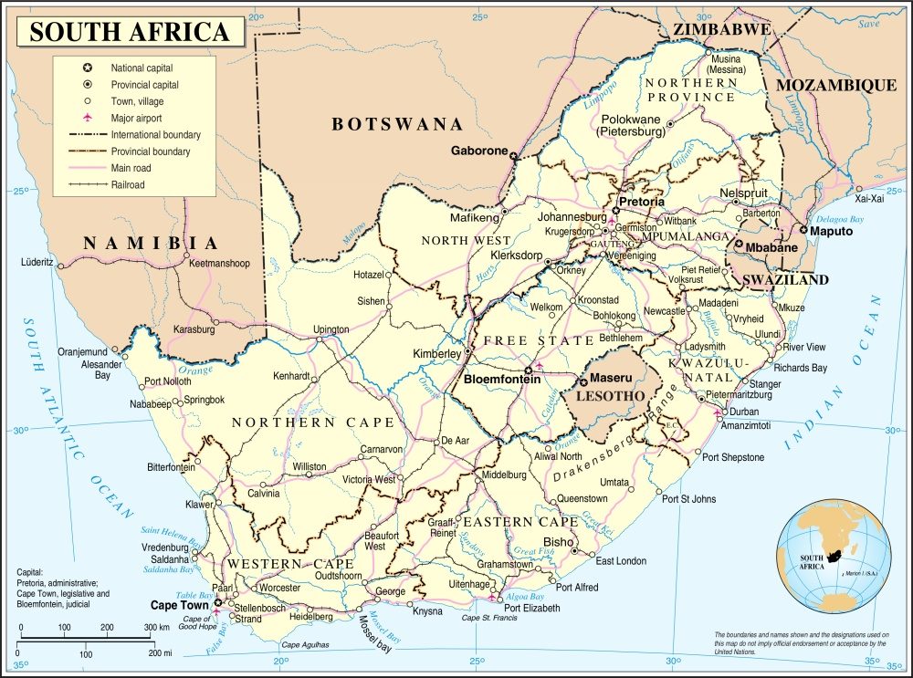 [Update] Bản đồ Cộng hòa Nam Phi khổ lớn phóng to năm 2022 26