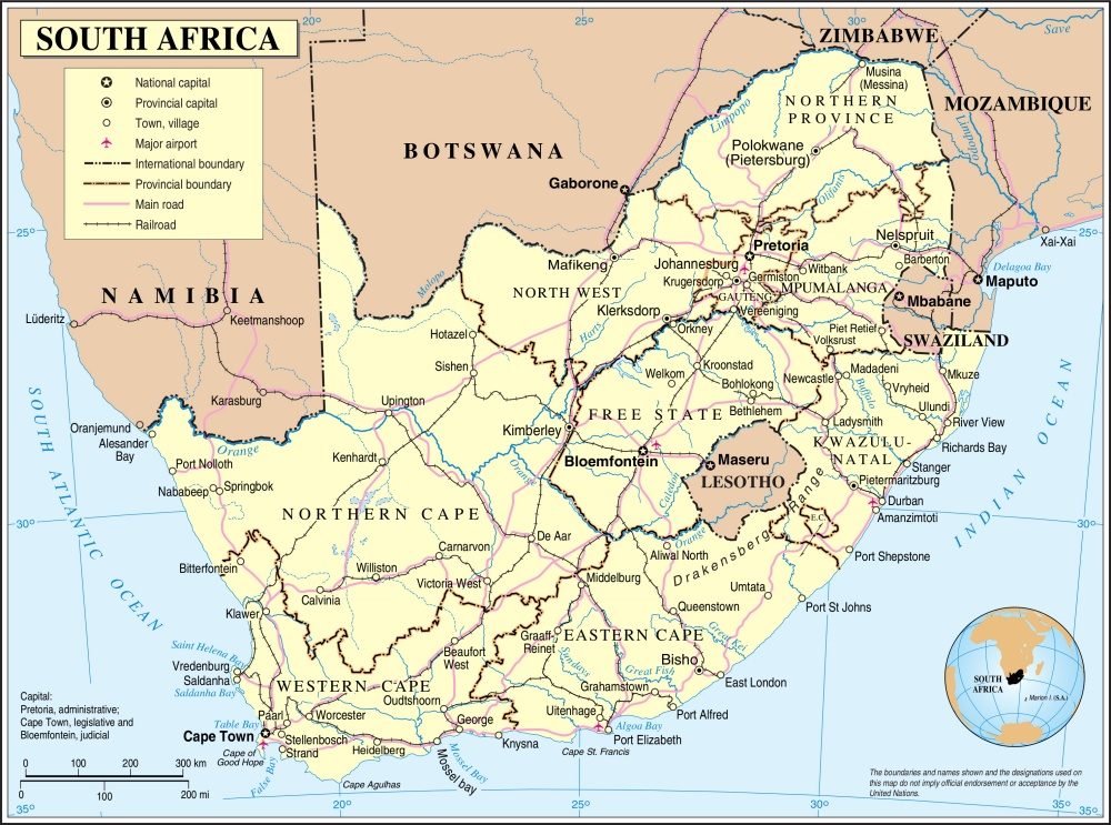 [Update] Bản đồ Cộng hòa Nam Phi khổ lớn phóng to năm 2022 27