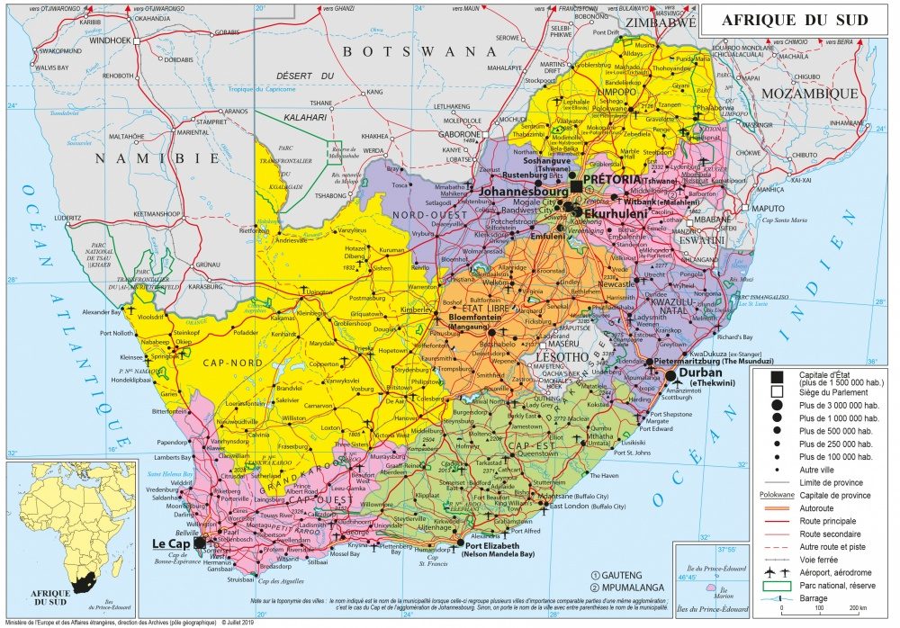 [Update] Bản đồ Cộng hòa Nam Phi khổ lớn phóng to năm 2022 29