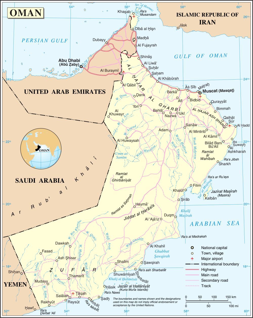 [Update] Bản đồ hành chính đất nước Oman (Oman Map) phóng to năm 2022 27