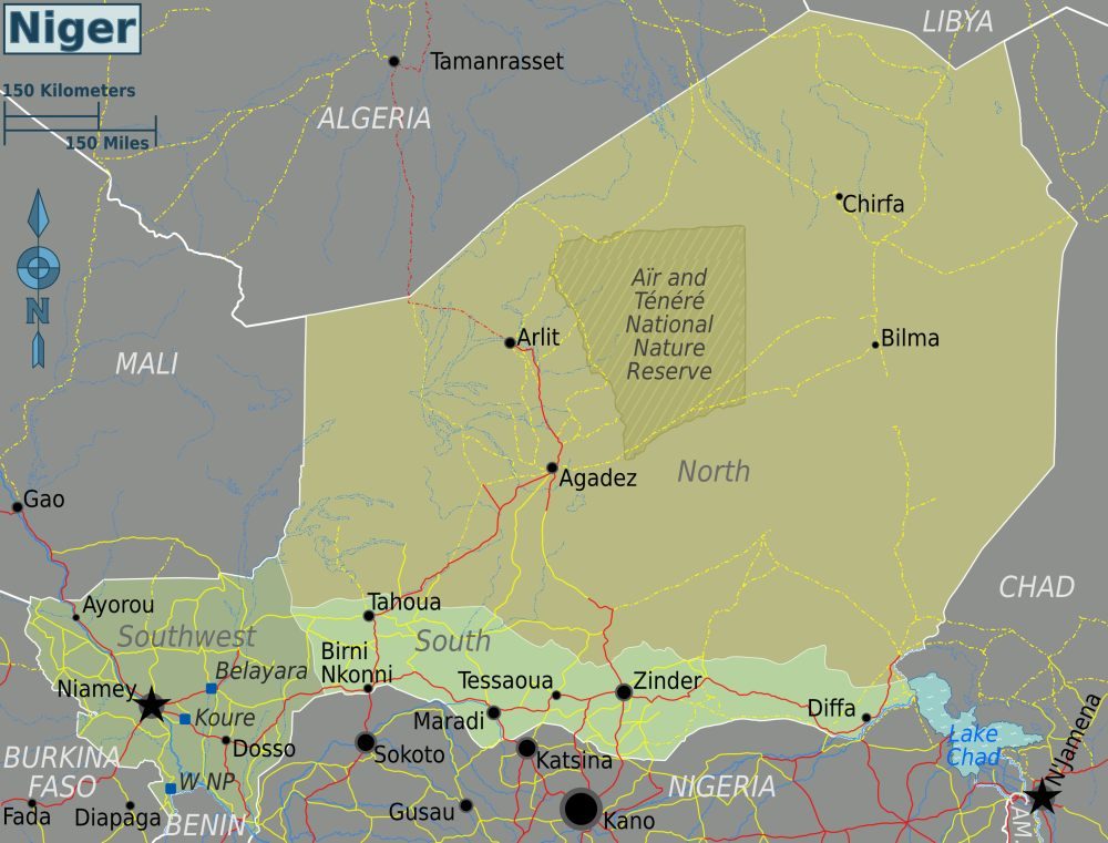 [Update] Bản đồ hành chính đất nước Niger (Niger Map) phóng to năm 2022 23