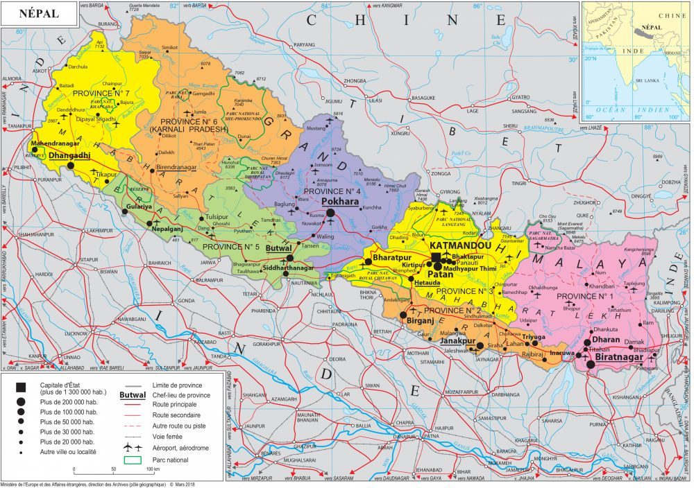 [Update] Bản đồ hành chính đất nước Nepal (Nepal Map) phóng to năm 2022 26