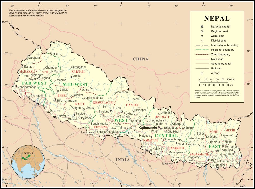 [Update] Bản đồ hành chính đất nước Nepal (Nepal Map) phóng to năm 2022 25