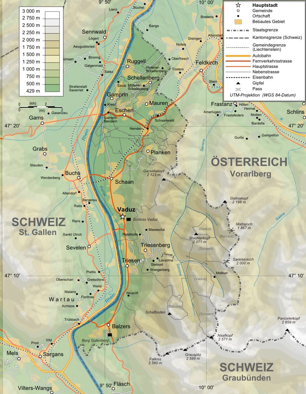 [Update] Bản đồ hành chính đất nước Liechtenstein (Liechtenstein Map) phóng to năm 2022 25