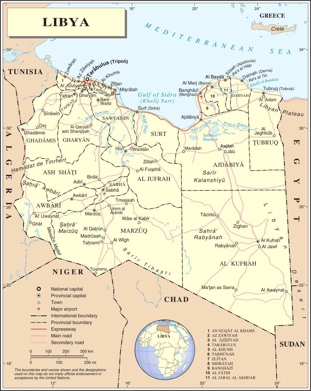 [Update] Bản đồ hành chính đất nước Libya (Libya Map) phóng to năm 2022 28