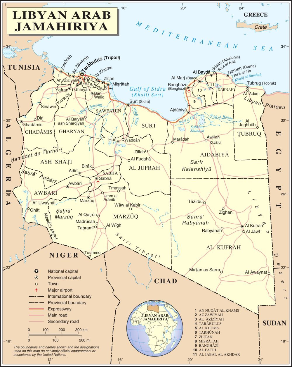 [Update] Bản đồ hành chính đất nước Libya (Libya Map) phóng to năm 2022 29