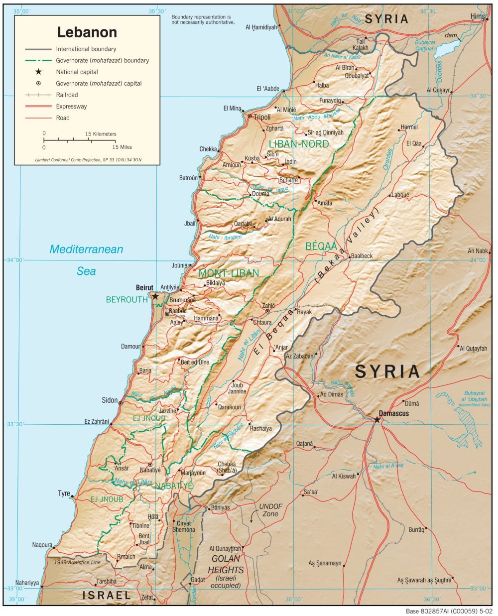 [Update] Bản đồ hành chính đất nước Liban (Liban Map) phóng to năm 2022 28