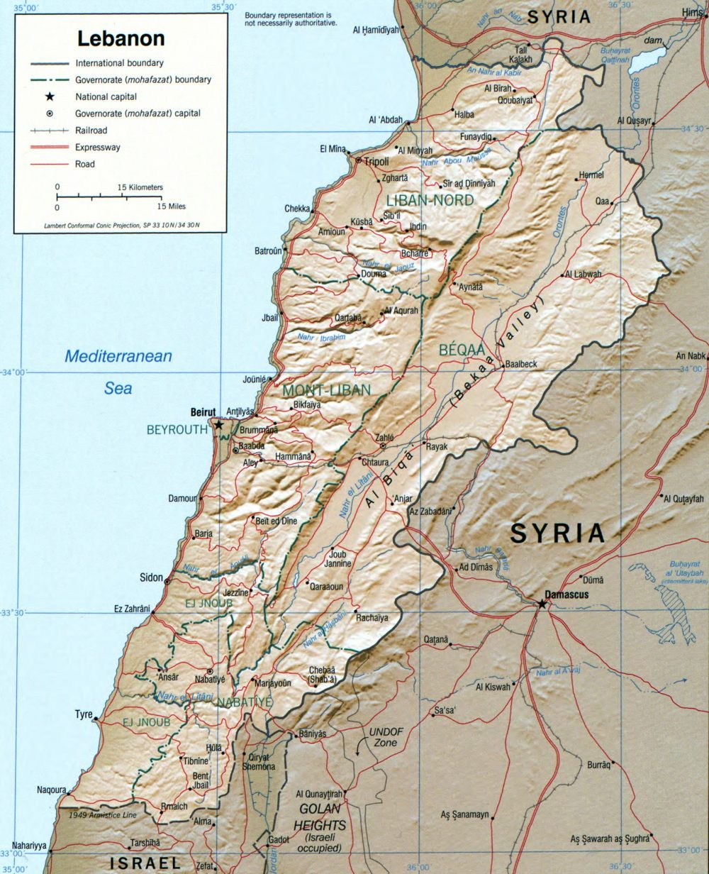 [Update] Bản đồ hành chính đất nước Liban (Liban Map) phóng to năm 2022 27