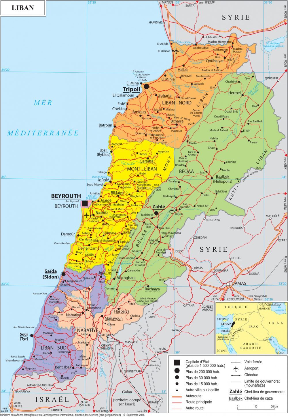 [Update] Bản đồ hành chính đất nước Liban (Liban Map) phóng to năm 2022 25