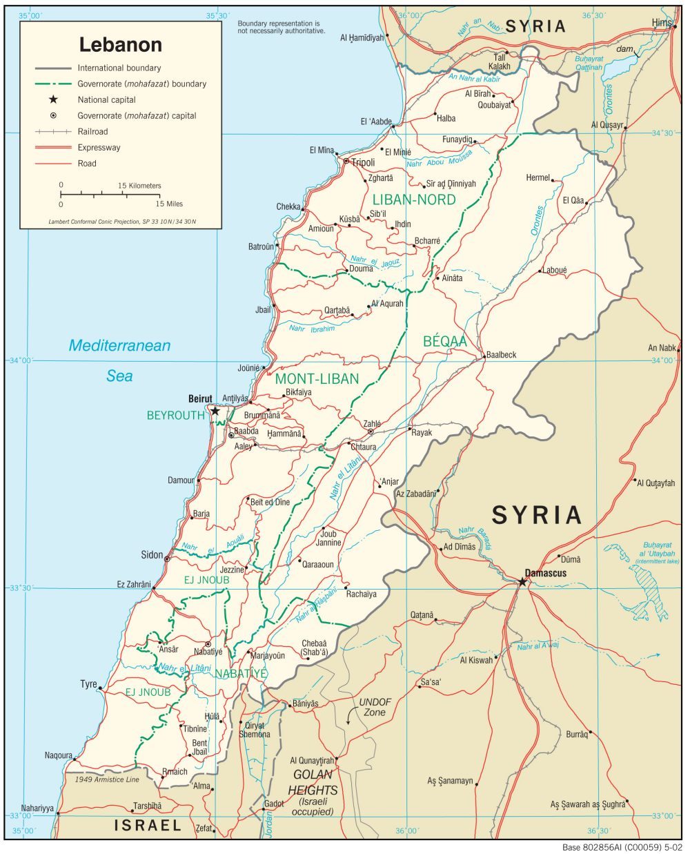 [Update] Bản đồ hành chính đất nước Liban (Liban Map) phóng to năm 2022 29