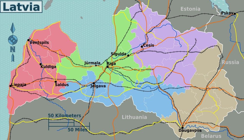 [Update] Bản đồ hành chính đất nước Latvia (Latvia Map) phóng to năm 2022 18