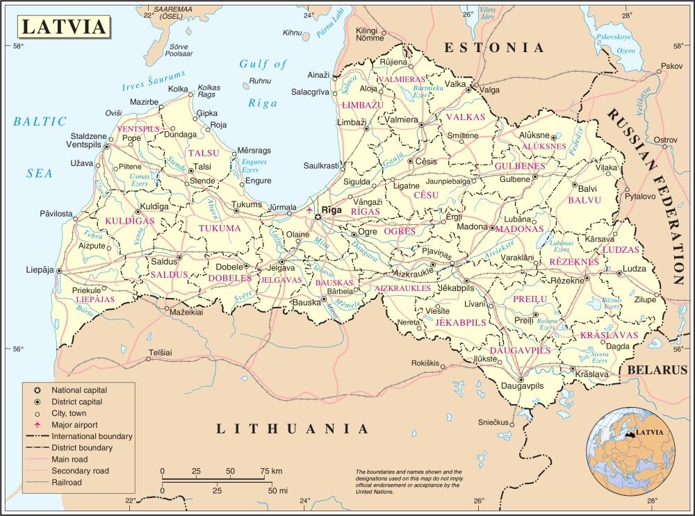 [Update] Bản đồ hành chính đất nước Latvia (Latvia Map) phóng to năm 2022 19