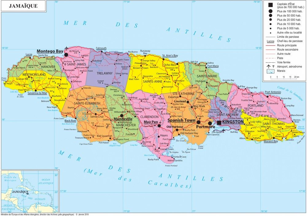 [Update] Bản đồ hành chính đất nước Jamaica (Jamaica Map) phóng to năm 2022 31