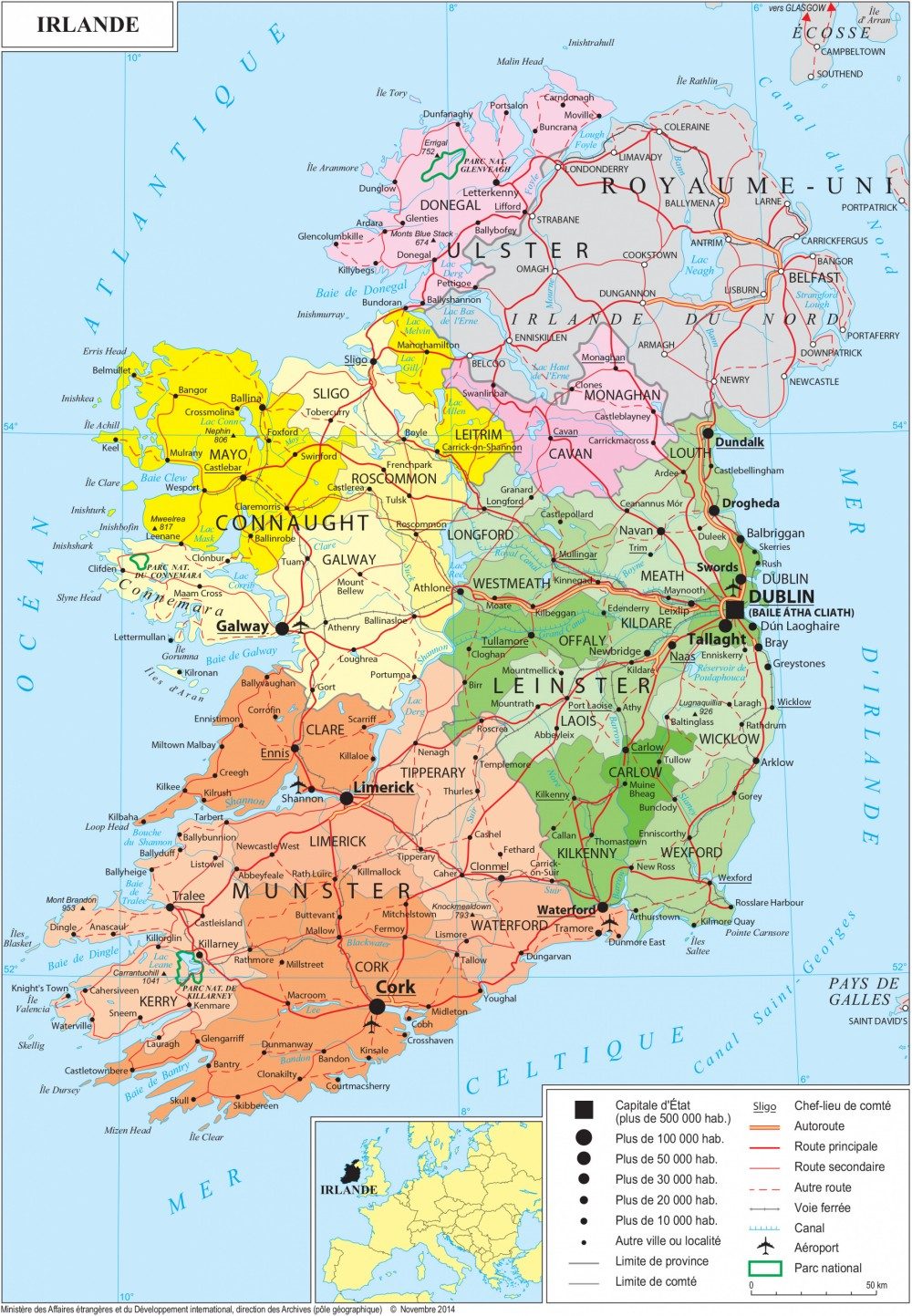 [Update] Bản đồ hành chính đất nước Ireland (Ireland Map) phóng to năm 2022 21