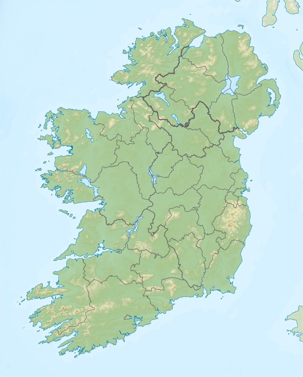 [Update] Bản đồ hành chính đất nước Ireland (Ireland Map) phóng to năm 2022 23