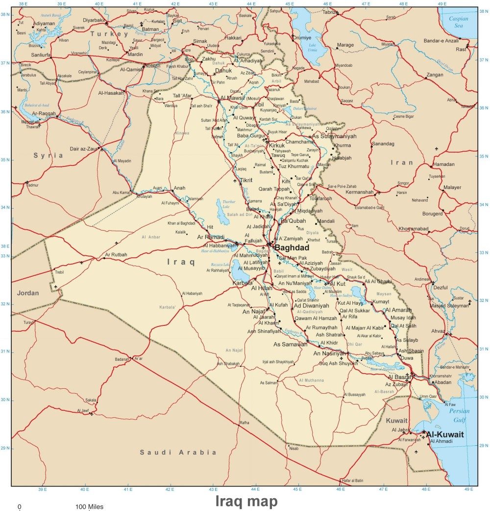[Update] Bản đồ hành chính đất nước Iraq (Iraq Map) phóng to năm 2022 27