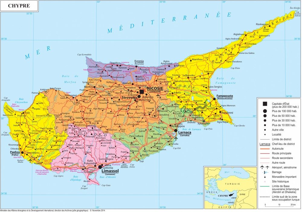 [Update] Bản đồ hành chính đất nước Síp (Cyprus) Map) phóng to năm 2022 19
