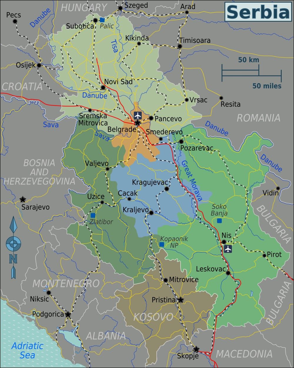 [Update] Bản đồ đất nước Serbia (Serbia Map) phóng to năm 2022 26