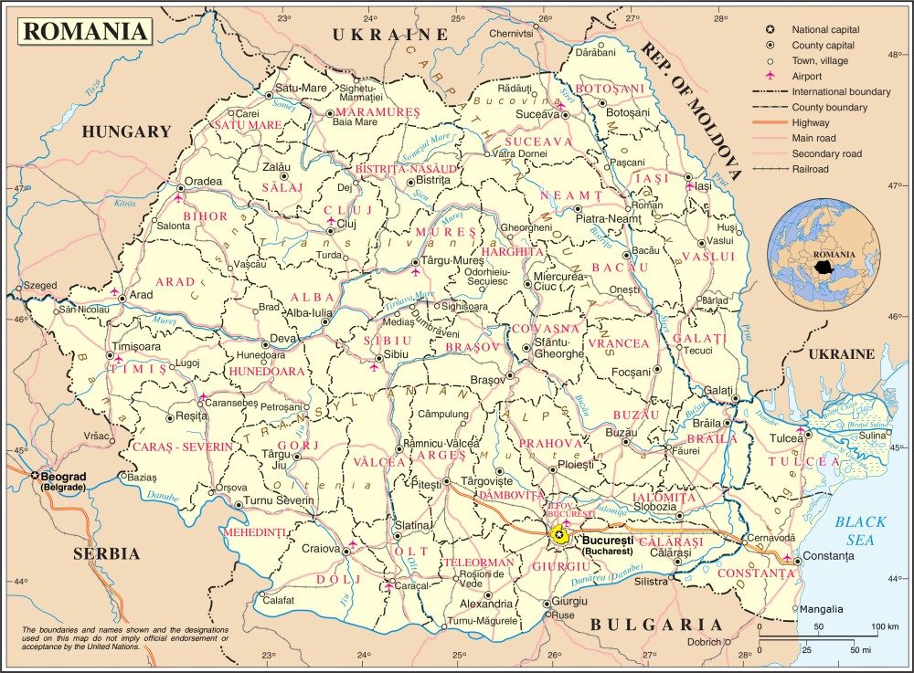 [Update] Bản đồ đất nước Cộng hòa Romania (Romania Map) phóng to năm 2022 21