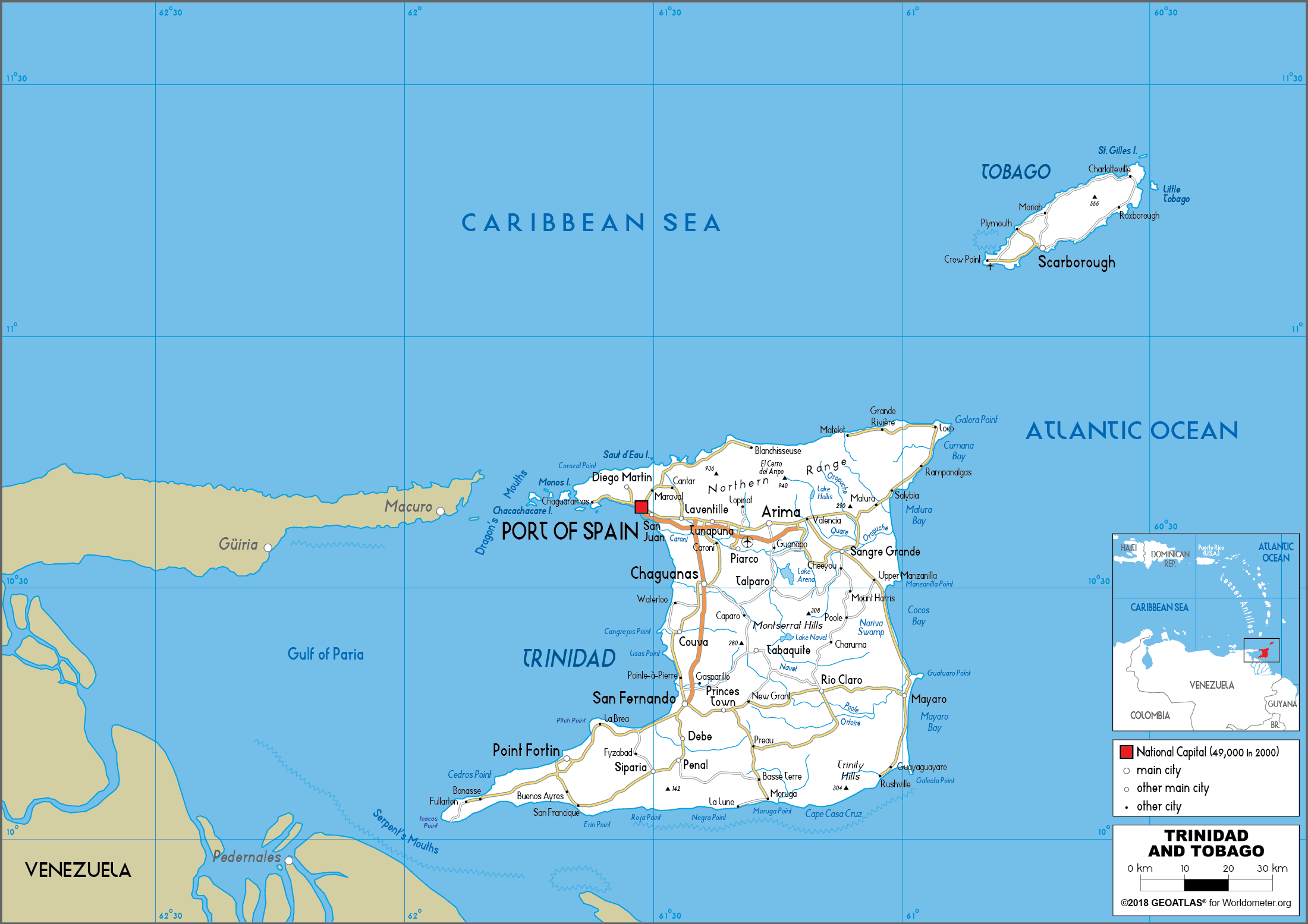 [Update] Bản đồ đất nước Trinidad và Tobago (Trinidad and Tobago Map) năm 2022 20