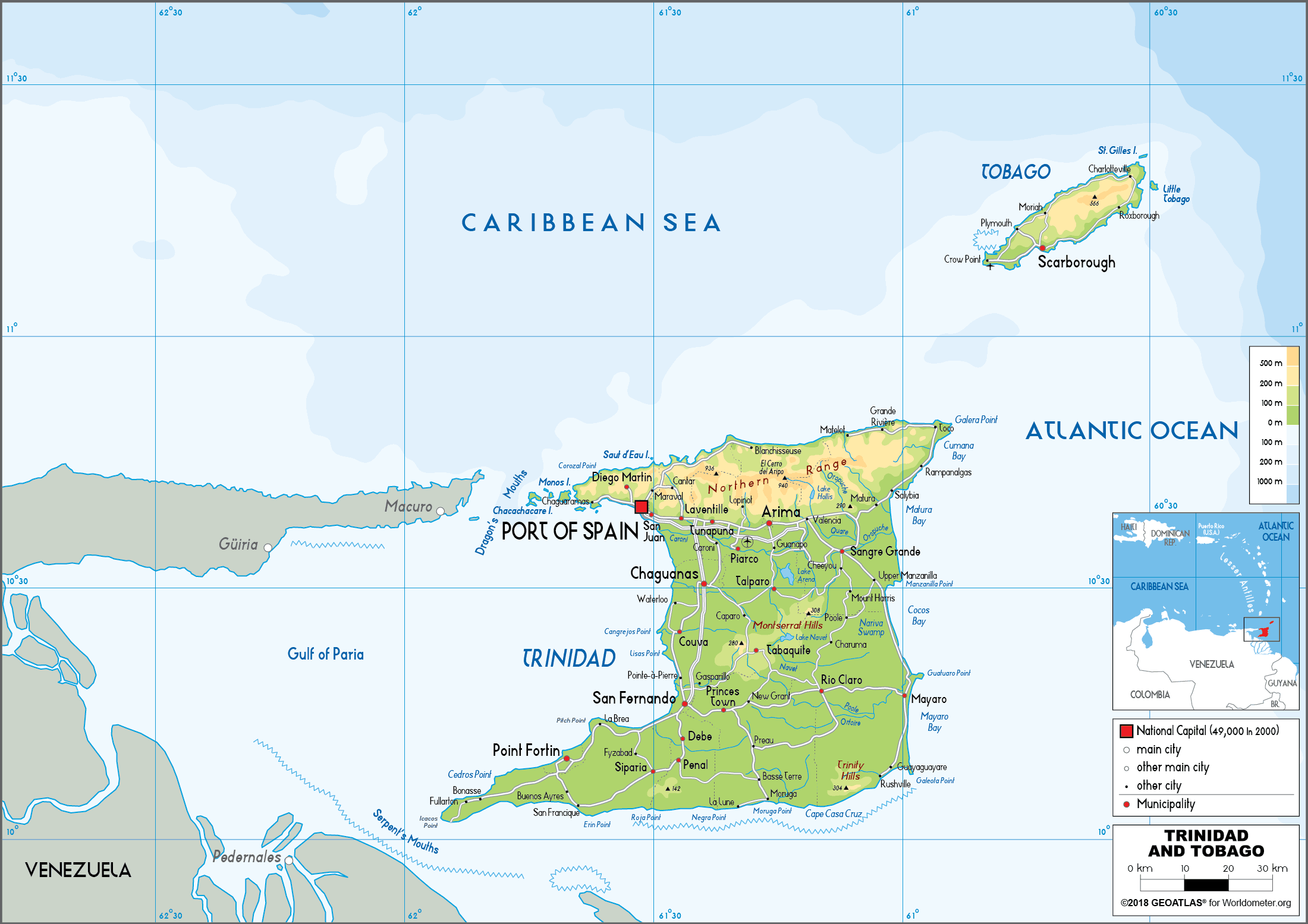 [Update] Bản đồ đất nước Trinidad và Tobago (Trinidad and Tobago Map) năm 2022 22
