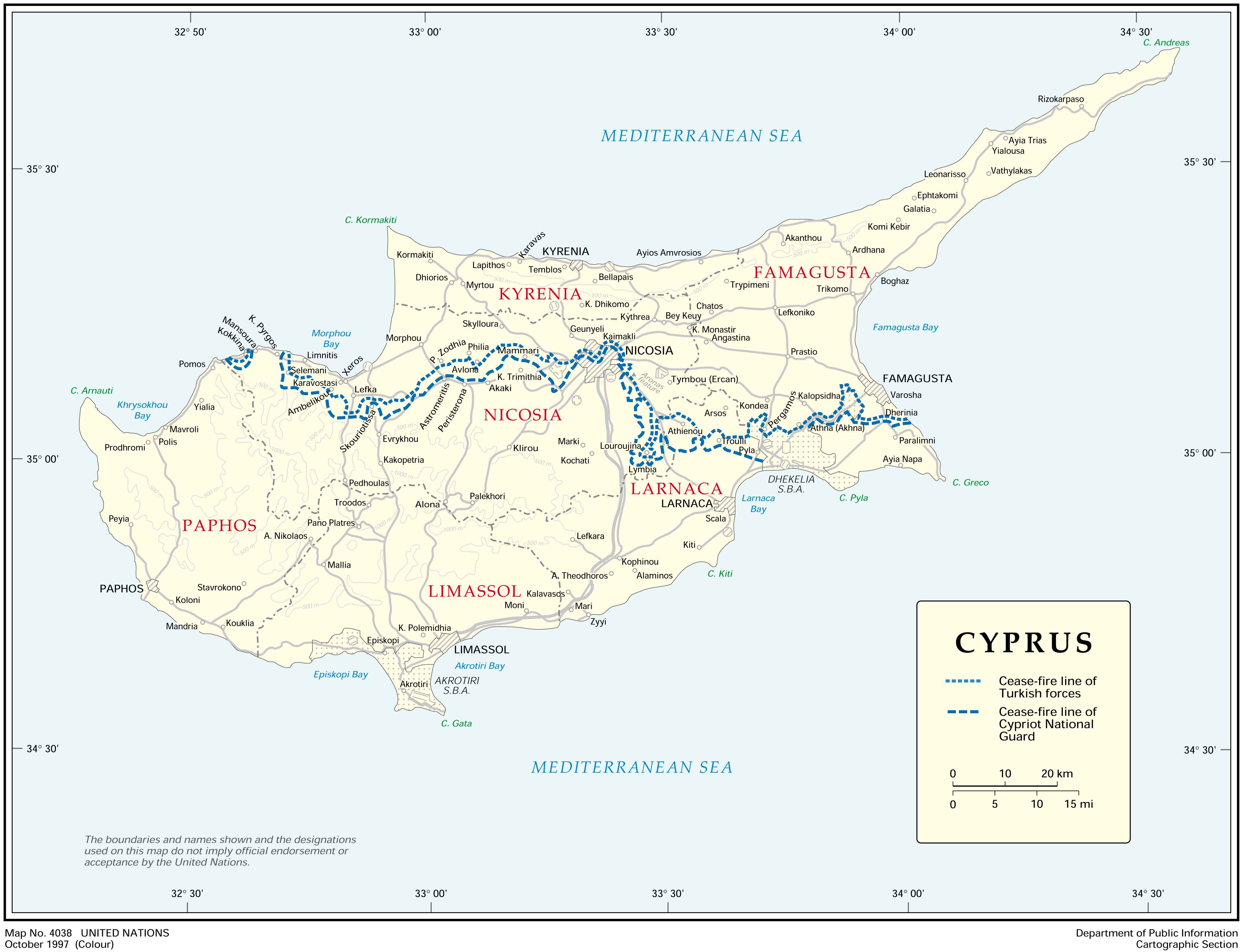 [Update] Bản đồ hành chính đất nước Síp (Cyprus) Map) phóng to năm 2022 17