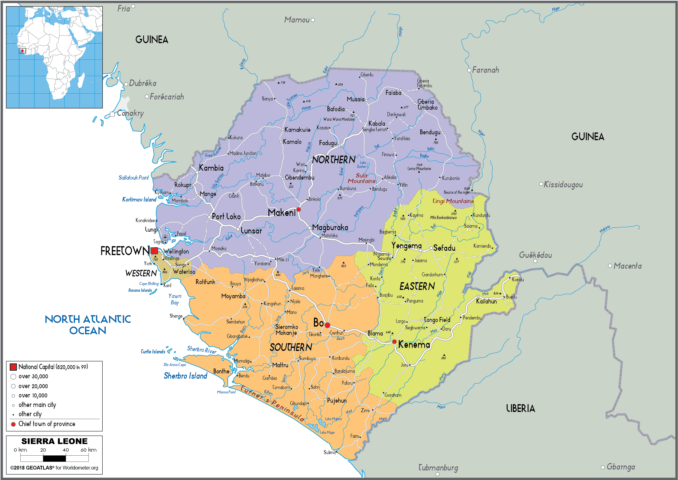 [Update] Bản đồ hành chính đất nước Sierra Leone (Sierra Leone Map) phóng to năm 2022 17