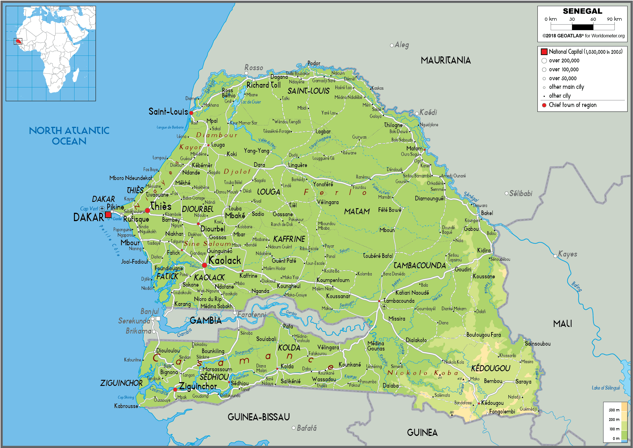 [Update] Bản đồ đất nước Sénégal (Senegal Map) phóng to năm 2022 19