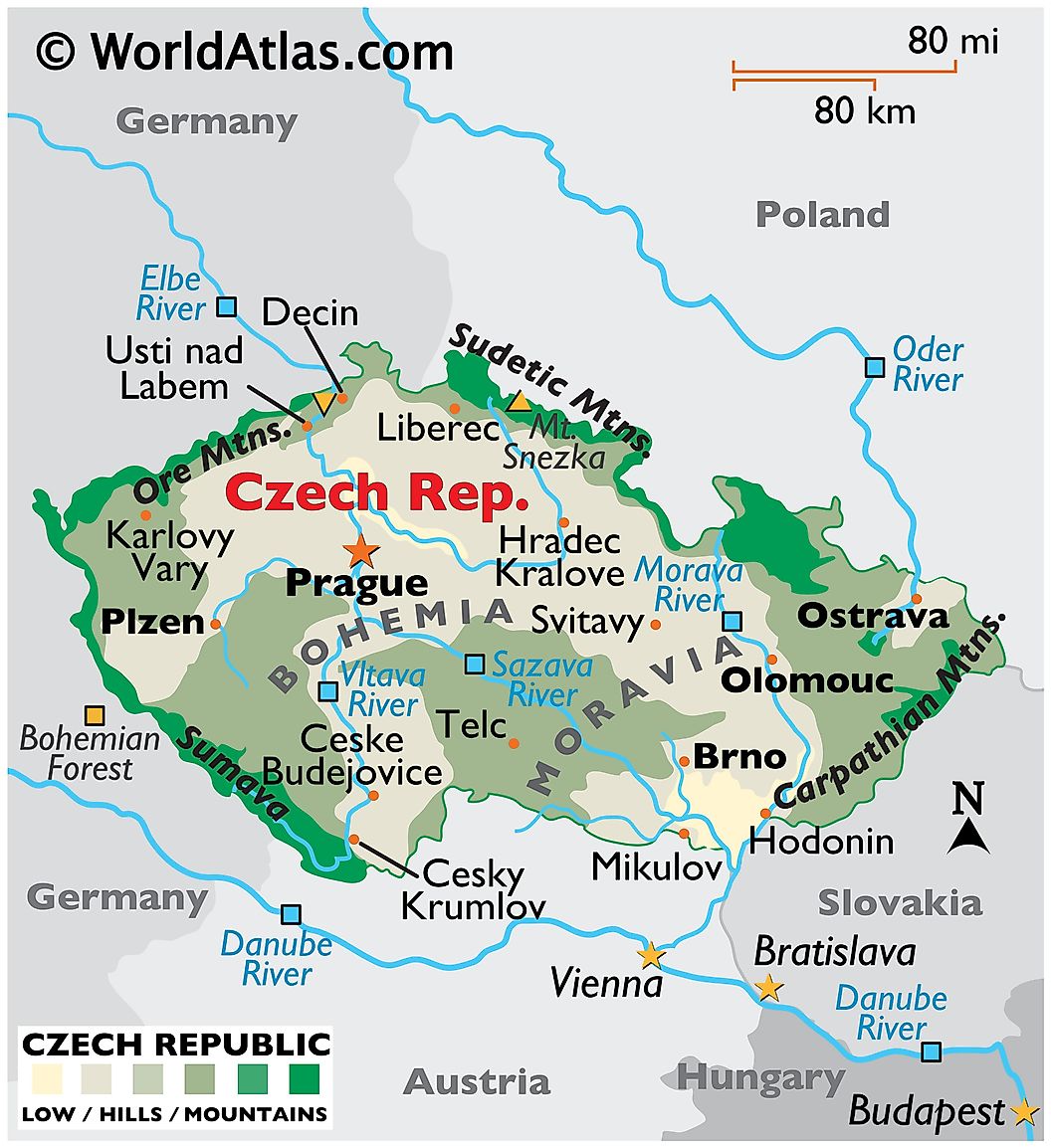 [Update] Bản đồ đất nước Séc (Czech Map) phóng to năm 2022 12
