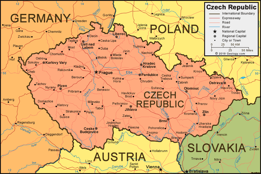 [Update] Bản đồ đất nước Séc (Czech Map) phóng to năm 2022 14