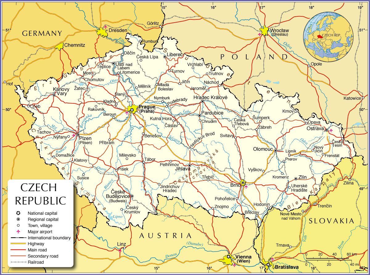 [Update] Bản đồ đất nước Séc (Czech Map) phóng to năm 2022 19