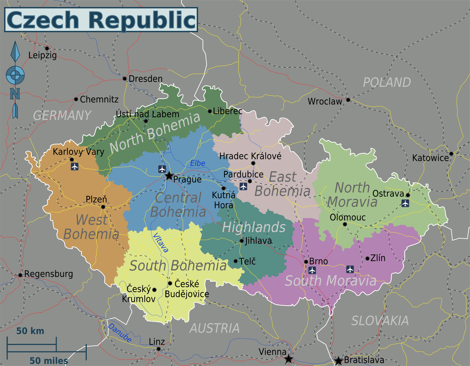 [Update] Bản đồ đất nước Séc (Czech Map) phóng to năm 2022 21
