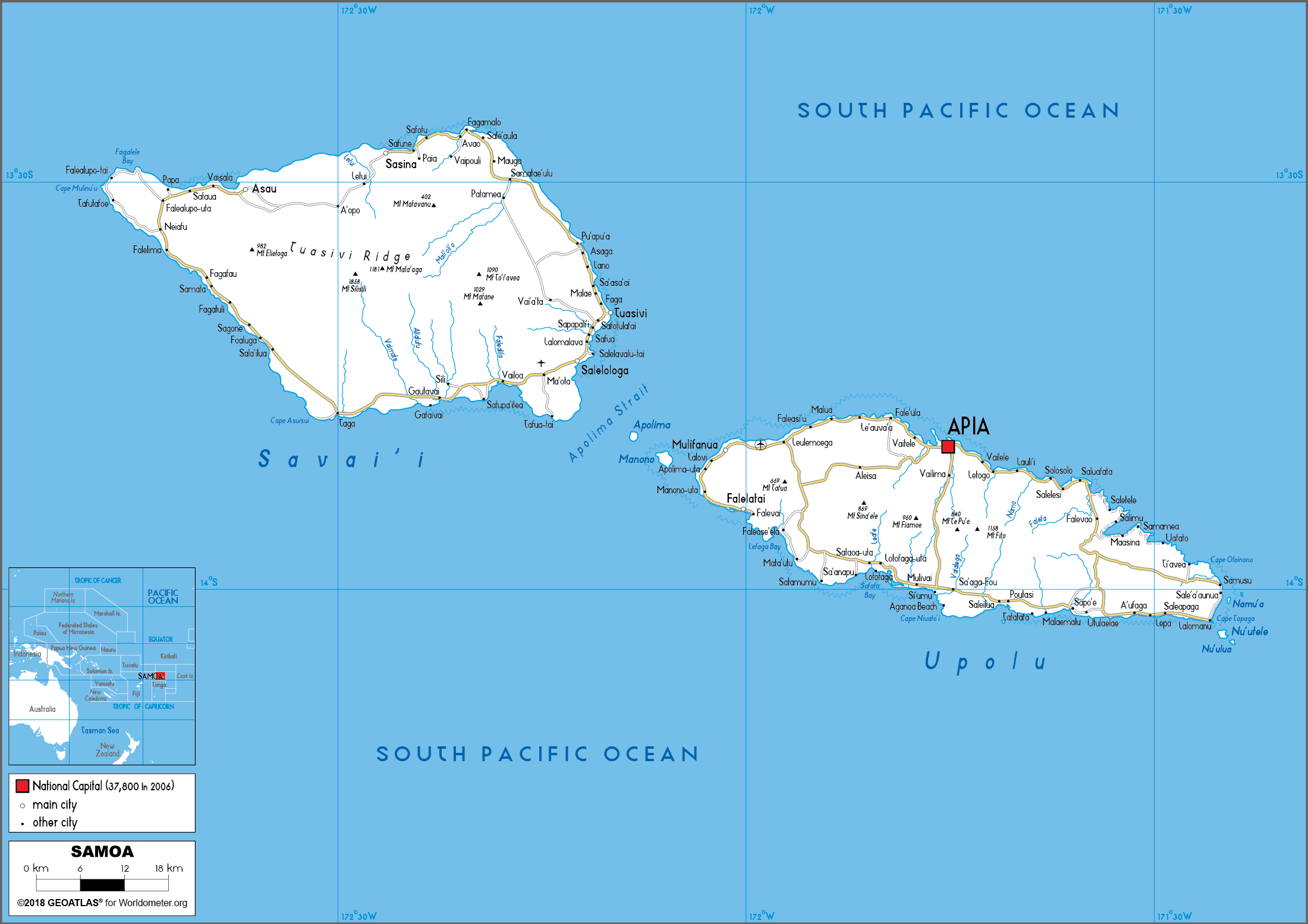 [Update] Bản đồ đất nước Samoa (Samoa Map) phóng to năm 2022 18