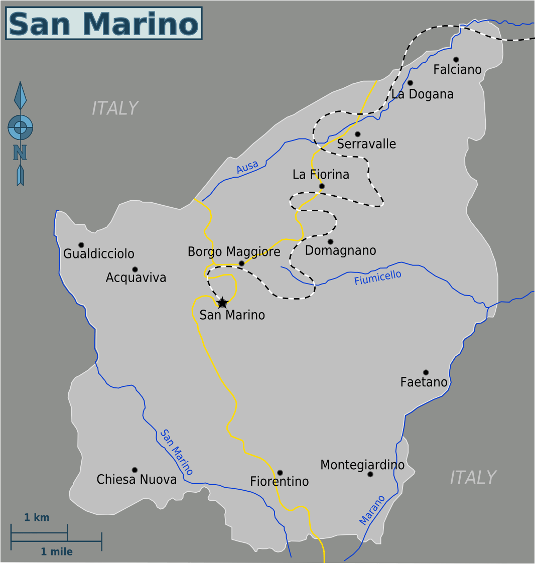 [Update] Bản đồ đất nước San Marino (San Marino Map) phóng to năm 2022 12