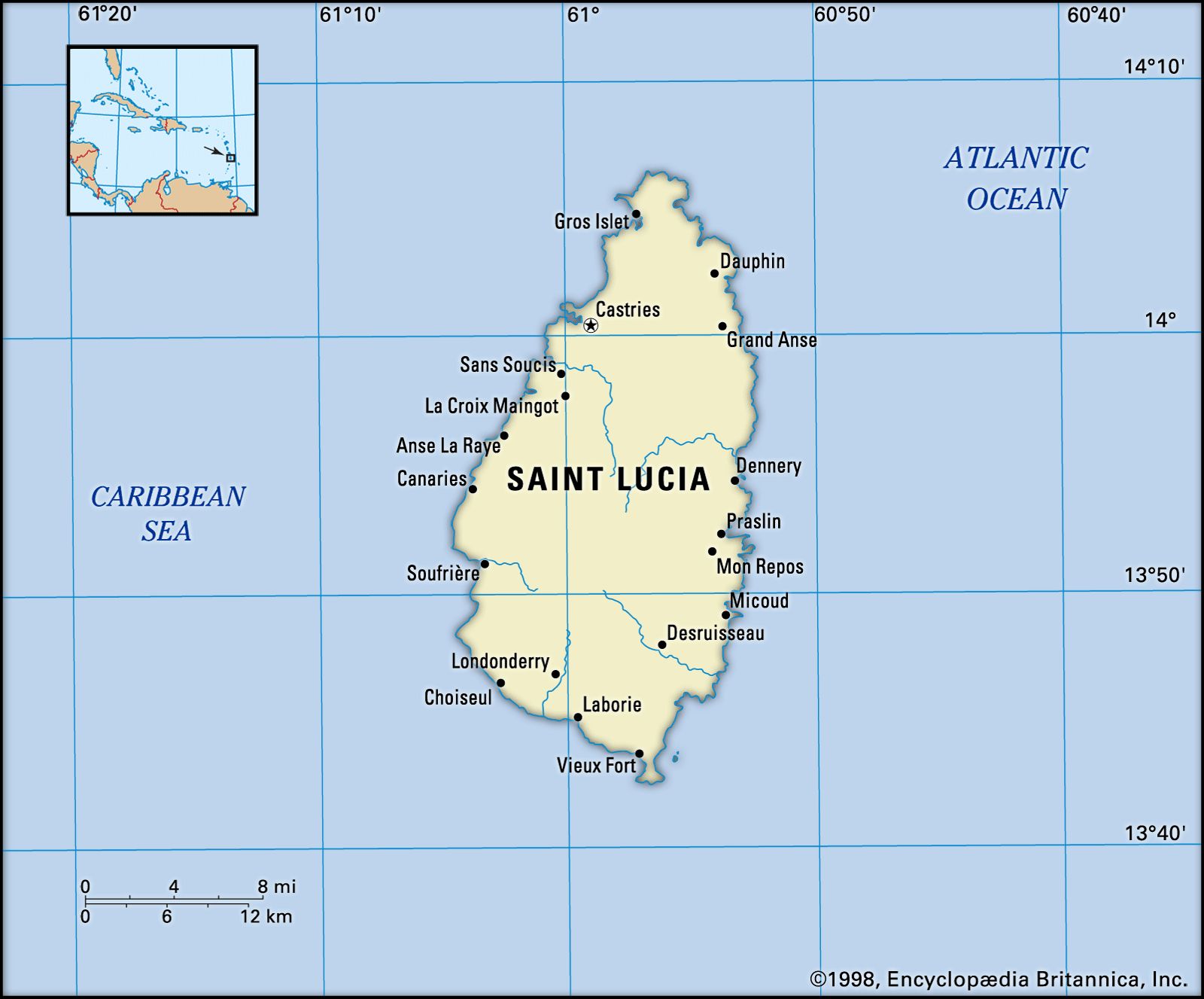 [Update] Bản đồ đất nước Saint Lucia (Saint Lucia Map) phóng to năm 2022 15